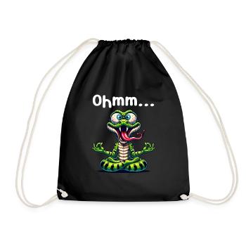 Ohmmm drôle yoga méditation sport - Sac de sport léger - noir - Devant