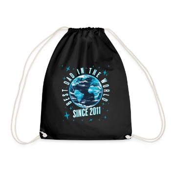 Best dad in the world since 2011 Father's Day - Drawstring Bag - black - Front