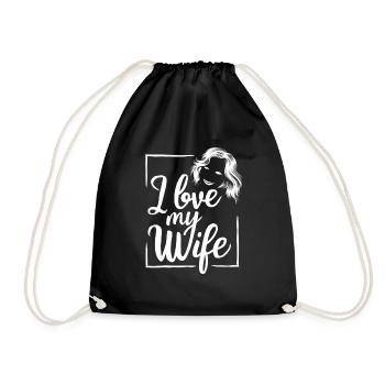 ICH LIEBE MEINE FRAU - Turnbeutel - Schwarz - Vorne