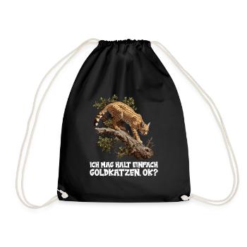 Chats dorés Chat doré - Sac de sport léger - noir - Devant