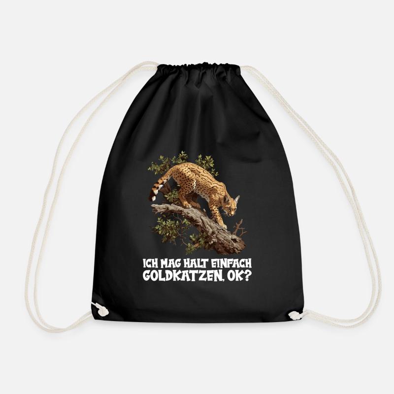 Chats dorés Chat doré - Sac de sport léger - noir