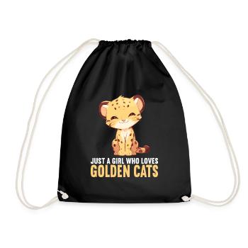Chats dorés Chat doré - Sac de sport léger - noir - Devant