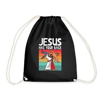Kawaii Chibi Anime Girl Anime Merch Japanese - Drawstring Bag - black - Front