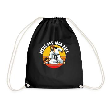 Kawaii Chibi Anime Girl Anime Merch Japanese - Drawstring Bag - black - Front