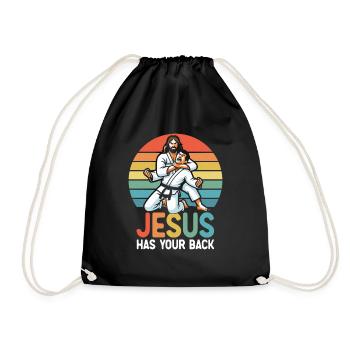 Kawaii Chibi Anime Girl Anime Merch Japanese - Drawstring Bag - black - Front