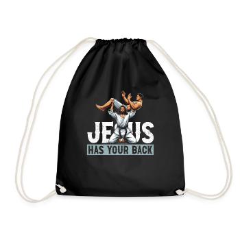 Kawaii Chibi Anime Girl Anime Merch Japanese - Drawstring Bag - black - Front