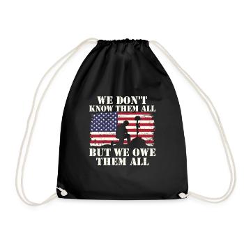 Nous leur devons à tous - Patriotic America Veterans - Sac de sport léger - noir - Devant