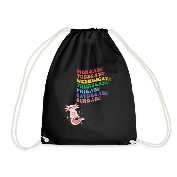 Cute Pride LGBTQ Axolotl - Trau dich, du selbst zu sein - Turnbeutel - Schwarz - Vorne