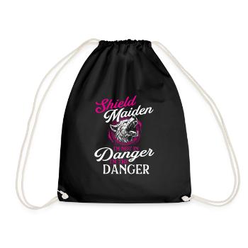 Shield Maiden Je ne suis pas en danger - Guerrier Viking - Sac de sport léger - noir - Devant