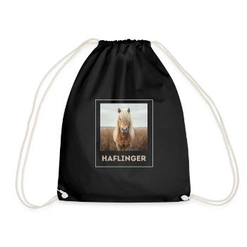 Haflinger Horse Sweet - Drawstring Bag - black - Front