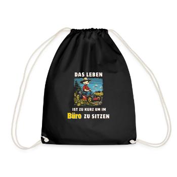 Gardener Office Saying Garden Funny - Drawstring Bag - black - Front