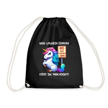 Doit y aller, ma licorne est dans l’interdiction de stationnement drôle - Sac de sport léger - noir - Devant