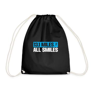 Half Marathon 13, 1 Mile Marathon Runner - Drawstring Bag - black - Front