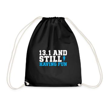 Half Marathon 13, 1 Mile Marathon Runner - Drawstring Bag - black - Front