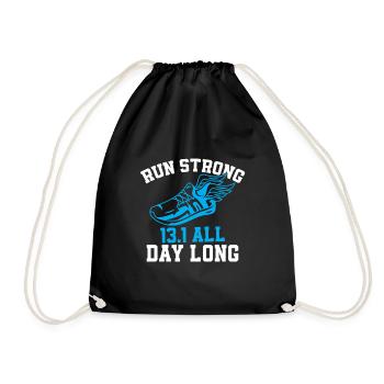 Half Marathon 13, 1 Mile Marathon Runner - Drawstring Bag - black - Front