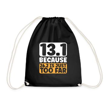Half Marathon 13, 1 Mile Marathon Runner - Drawstring Bag - black - Front