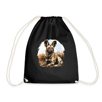 Wildhunde Wildhund - Turnbeutel - Schwarz - Vorne