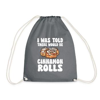 Cinnamon roll - Drawstring Bag - grey - Front
