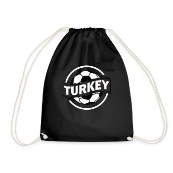 Turkey Gift Turkey Football Soccer Europe Turk - Drawstring Bag - black - Front