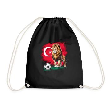 Turkey Gift Turkey Football Soccer Europe Turk - Drawstring Bag - black - Front