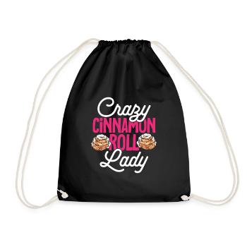 Cinnamon roll - Drawstring Bag - black - Front