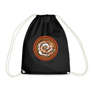 Cinnamon roll - Drawstring Bag - black - Front