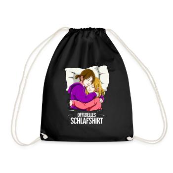Offizielles Schlafshirt Lesbisch Frauen - Turnbeutel - Schwarz - Vorne