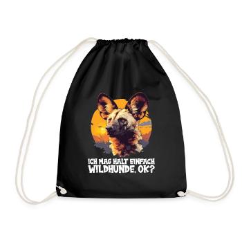 Wildhunde Wildhund - Turnbeutel - Schwarz - Vorne