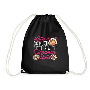 Rouleau à la cannelle - Sac de sport léger - noir - Devant