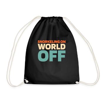 Schnorcheln Snorkeling On World Off - Turnbeutel - Schwarz - Vorne
