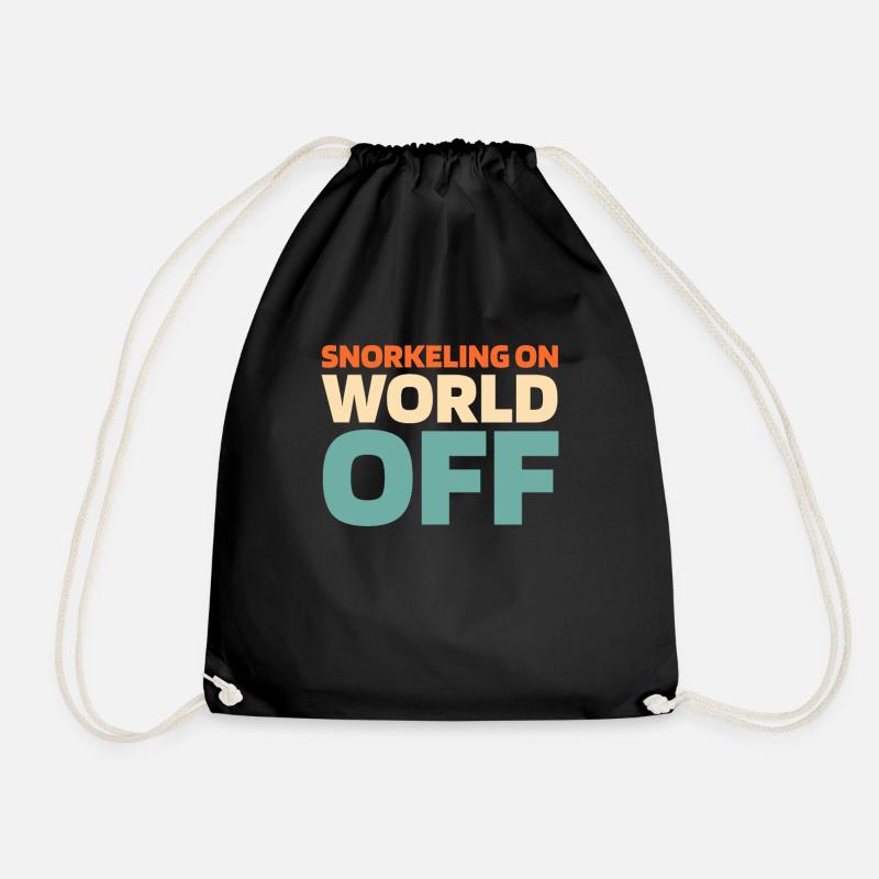 Schnorcheln Snorkeling On World Off - Turnbeutel - Schwarz