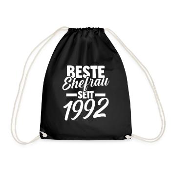 Meilleure épouse de la Saint-Valentin depuis 1992 - Sac de sport léger - noir - Devant