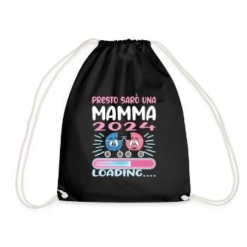 Super Mamma 2024 Loading - Drawstring Bag - black - Front