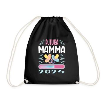 Super Mamma 2024 Loading - Drawstring Bag - black - Front