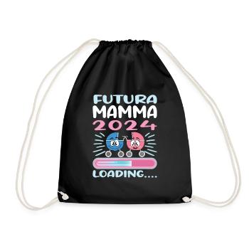 Super Mamma 2024 Loading - Drawstring Bag - black - Front