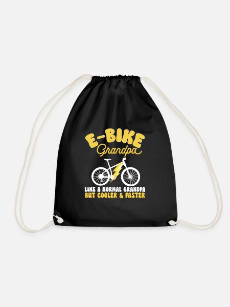 Elektrofahrrad Radfahren Biker E-Bike - Turnbeutel - Schwarz
