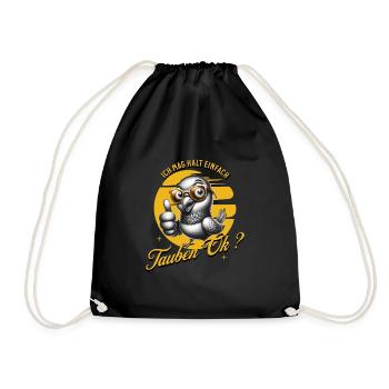 I just like pigeons - Drawstring Bag - black - Front