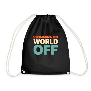 Nageurs nageurs nageant sur World Off - Sac de sport léger - noir - Devant