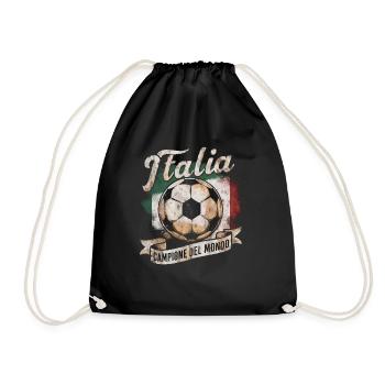 Italy Shirt 2024 Italy Italia Rome Turin Milan - Drawstring Bag - black - Front