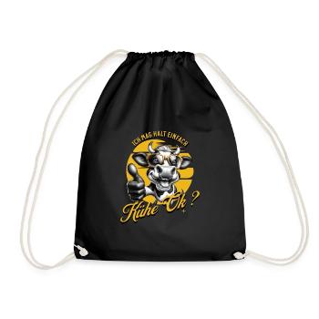 J’aime juste les vaches - Sac de sport léger - noir - Devant