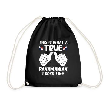 Drapeau panaméen Drapeau panaméen - Sac de sport léger - noir - Devant