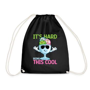 It ́s Hard Being This Cool Gelato Dessert Popsicle - Drawstring Bag - black - Front