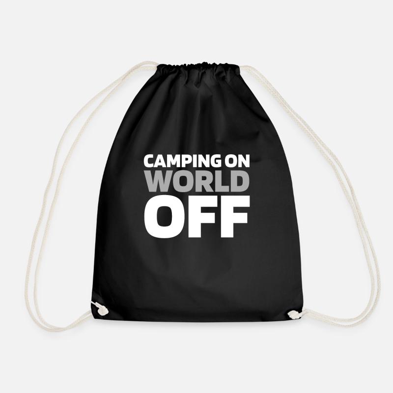 Zelt Camping Campen Camping On World Off - Turnbeutel - Schwarz