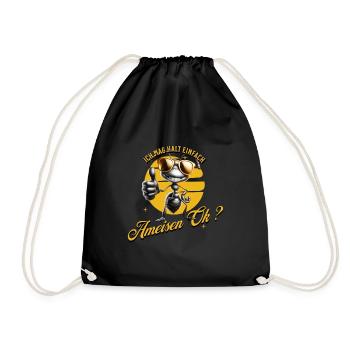 J’aime juste les fourmis - Sac de sport léger - noir - Devant