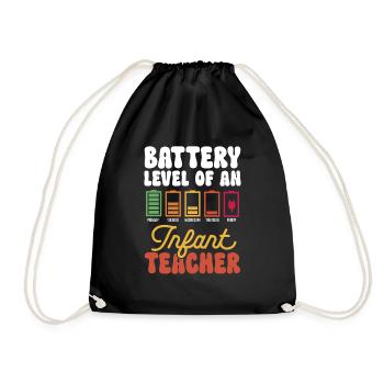 Kindergarten Teacher Daycare Center Educator - Drawstring Bag - black - Front