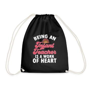 Kindergarten Teacher Daycare Center Educator - Drawstring Bag - black - Front