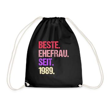 Meilleure épouse de la Saint-Valentin depuis 1989 - Sac de sport léger - noir - Devant