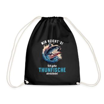 Tuna Thunfische Thunfisch - Turnbeutel - Schwarz - Vorne