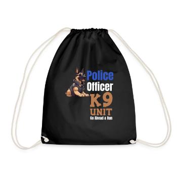 Police officer of the Go Ahead & Run unit - Drawstring Bag - black - Front