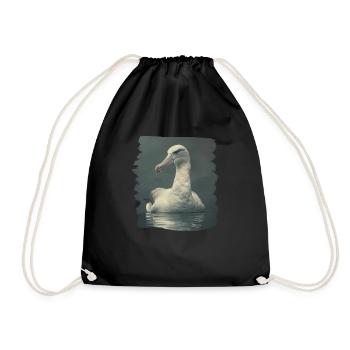 Albatross Albatrosse Albatros - Drawstring Bag - black - Front
